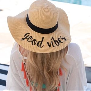 Good vibes straw hat Clearance